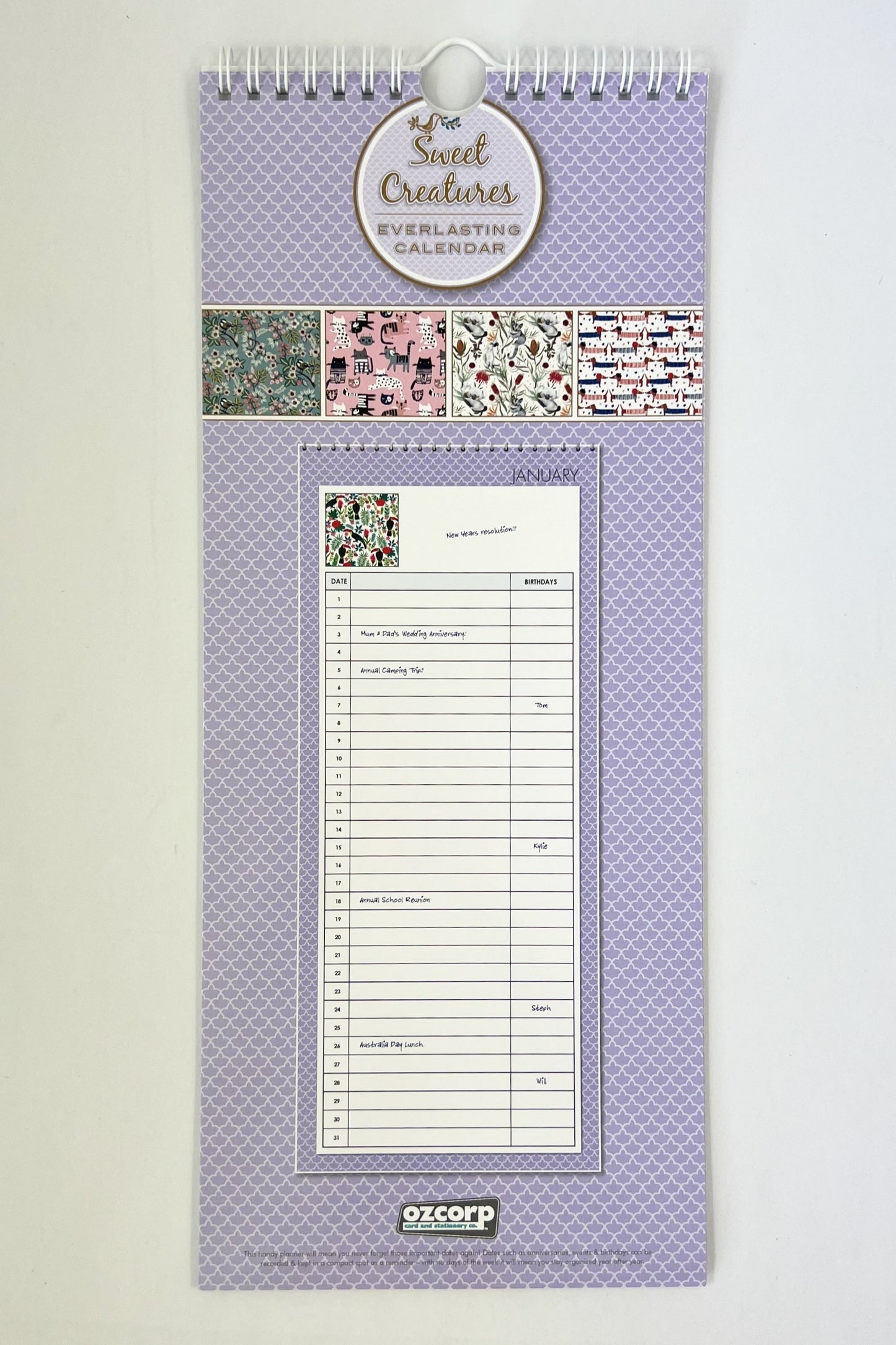 Everlasting Calendar - Sweet Creatures