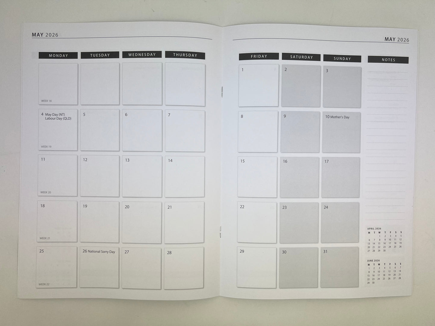 2026 Monthly Planner - Indigo