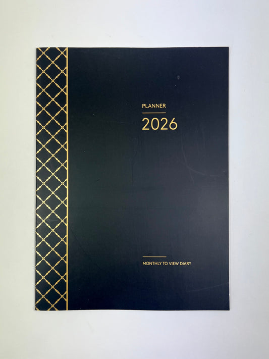 2026 Monthly Planner - Black