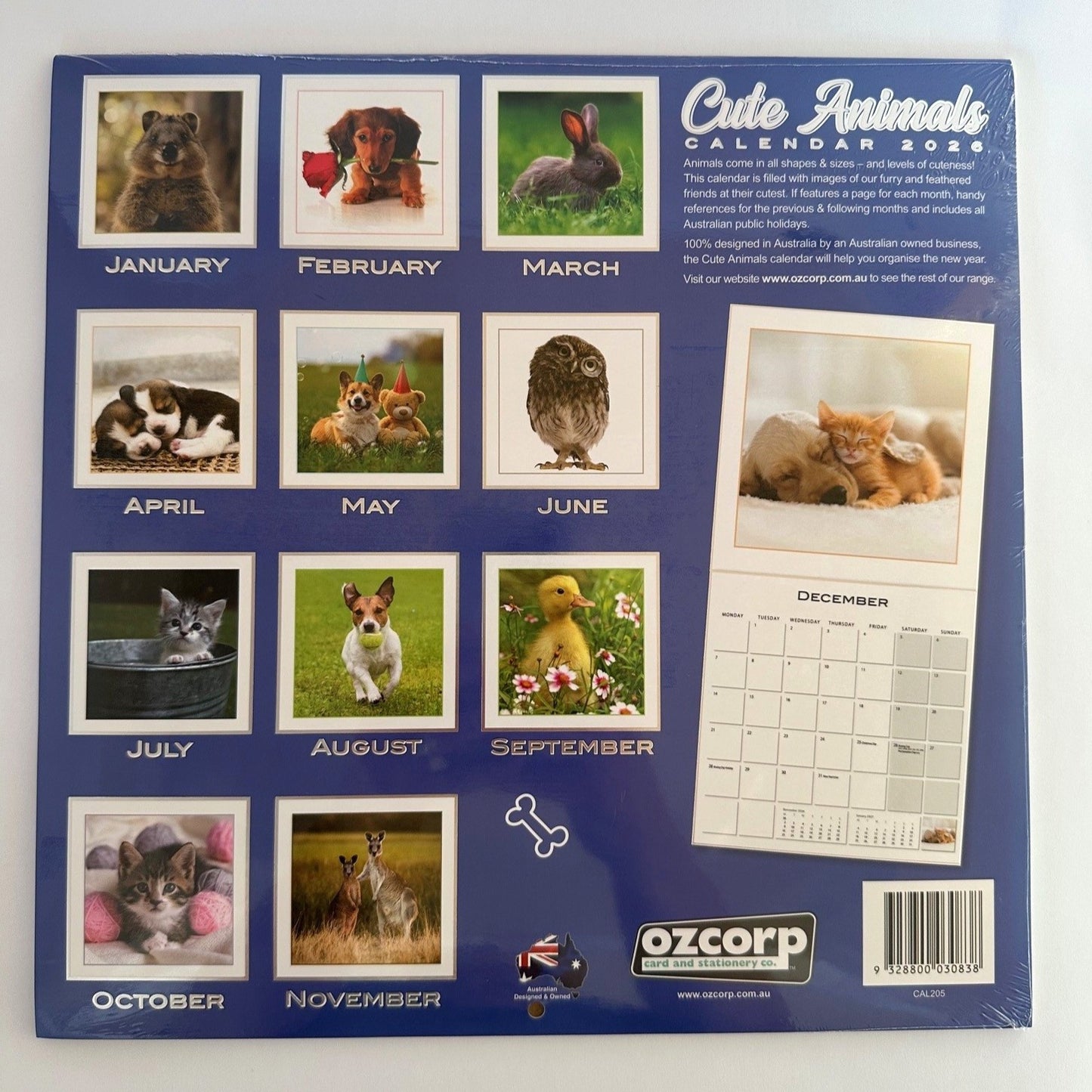 2026 MINI Cute Animals Calendar